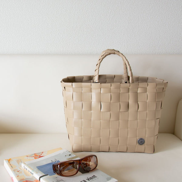 【カゴバッグ】手編み HandedBy NICE SHOPPER 2023 mocha( カゴバッグ ハンドバッグ かばん 鞄 バスケット ハンドメイド リサイクル素材 ハンデッドバイ )【お取り寄せ】