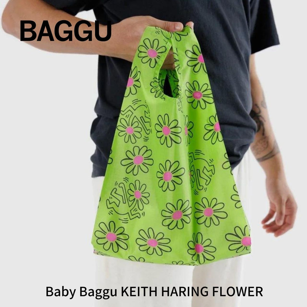 正規販売店】BABY BAGGU KEITH HARING FLOWER おしゃれ コンパクト 