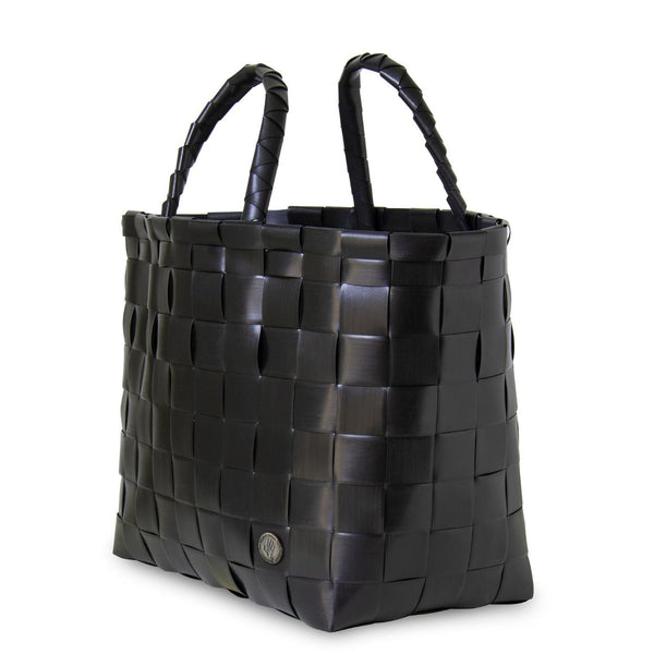 【カゴバッグ】手編み HandedBy NICE SHOPPER 2023 black( カゴバッグ ハンドバッグ かばん 鞄 バスケット ハンドメイド リサイクル素材 ハンデッドバイ )【お取り寄せ】