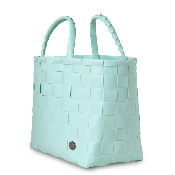 【カゴバッグ】手編み HandedBy NICE SHOPPER 2023 soft mint( カゴバッグ ハンドバッグ かばん 鞄 バスケット ハンドメイド リサイクル素材 ハンデッドバイ )【お取り寄せ】