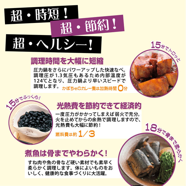 【完売/終了】高圧タイプの圧力鍋 IHヘルシー快速なべ 4.5L 日本製