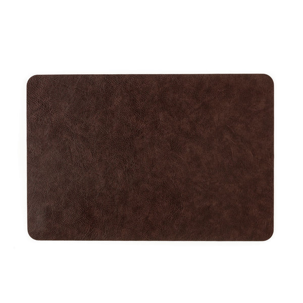 【終了】TABLE MAT 4枚セット テーブルマット ダークブラウン レザー調のランチョンマット