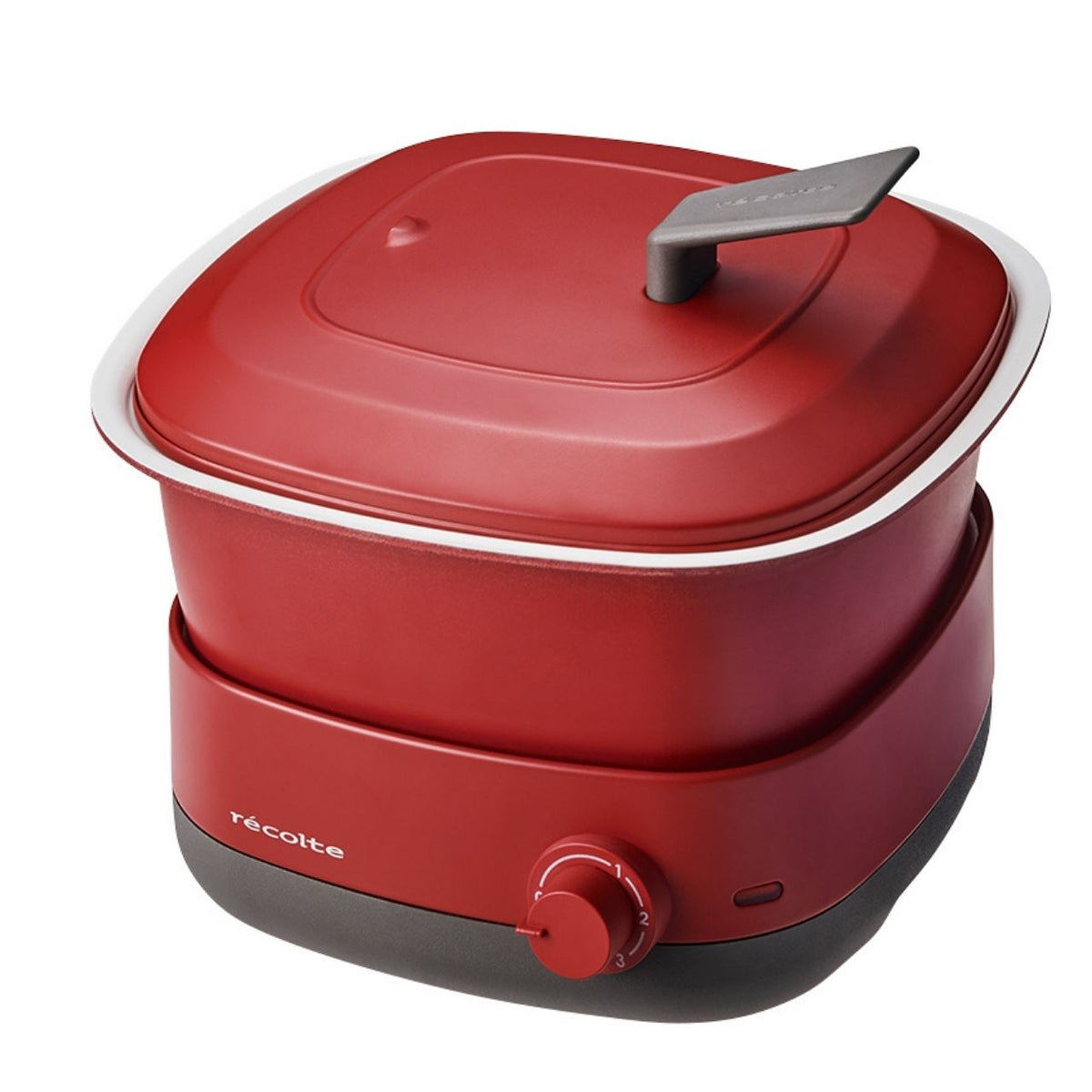 ◆レコルト◆recolte ◆電気調理鍋　◆ポットデュオ　キャレ　◆RPD-4 レコルト recolte ポットデュオ キャレ＜レッド＞RPD-4（R