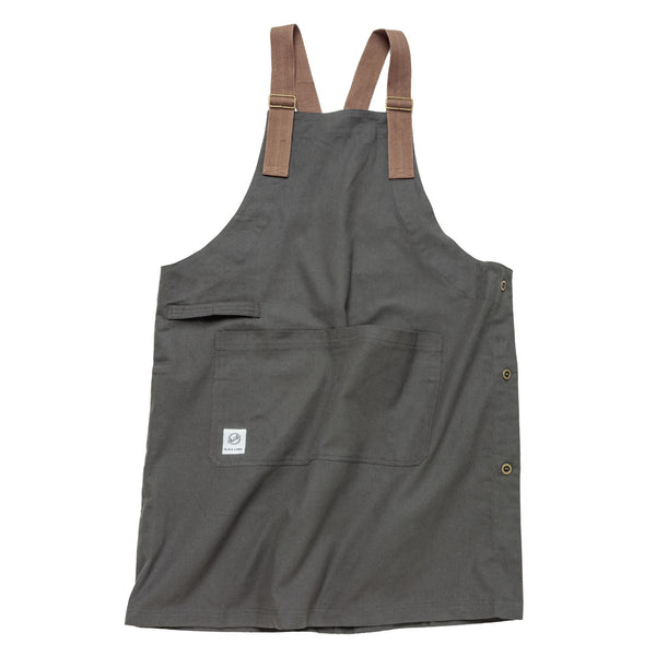 【2枚以上のご購入でお得】Peacetar Black Label カバーオールエプロン Soil Gray - キッチン・アウトドア・介護など作業着に人気【メール便は送料無料 / 日時指定不可】