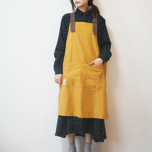 【完売】カバーオールエプロン マスタード 当店オリジナル