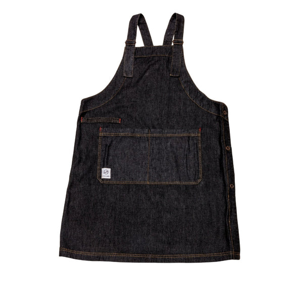 【完売】カバーオールエプロン デニムブラック Peacetar Black Label