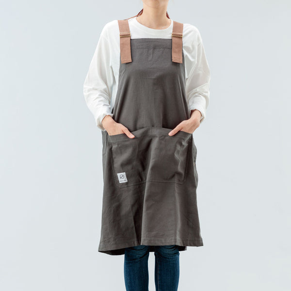 当店オリジナル カバーオールエプロン Soil Gray - Peacetar Black Label 【キッチン/アウトドア/作業着/制服に人気】【送料無料】