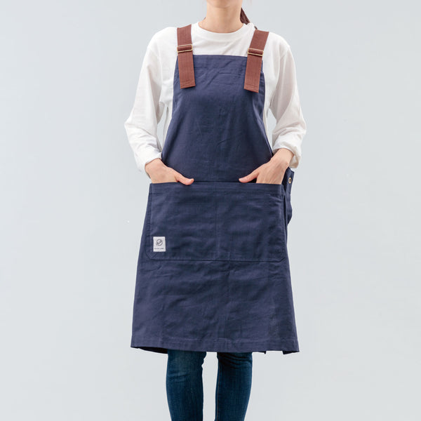 【終了】Peacetar Black Label カバーオールエプロン Earth Navy - キッチン・アウトドア・介護など作業着に人気