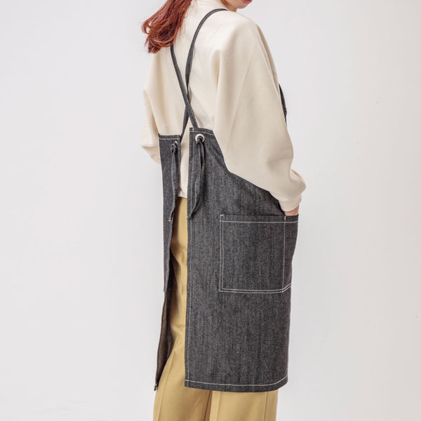【完売/次回入荷未定】日本製デニムエプロン 倉敷ブラック 当店オリジナル - Peacetar Black Label