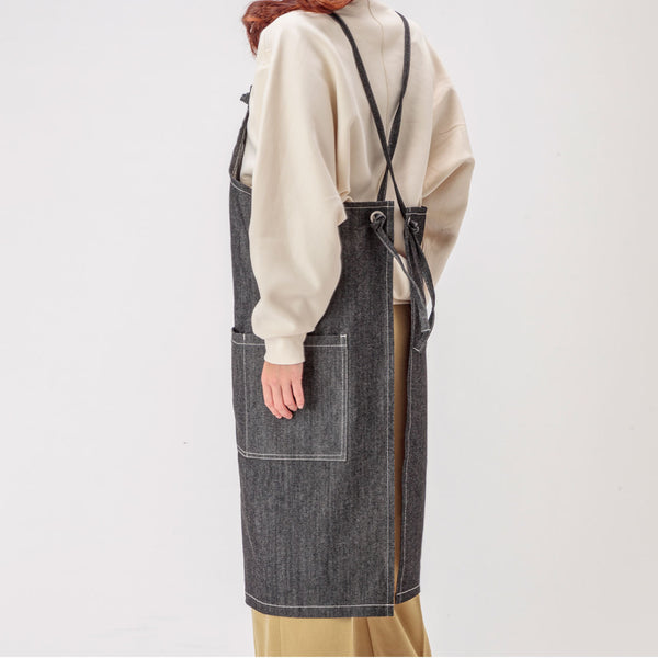 【完売/次回入荷未定】日本製デニムエプロン 倉敷ブラック 当店オリジナル - Peacetar Black Label