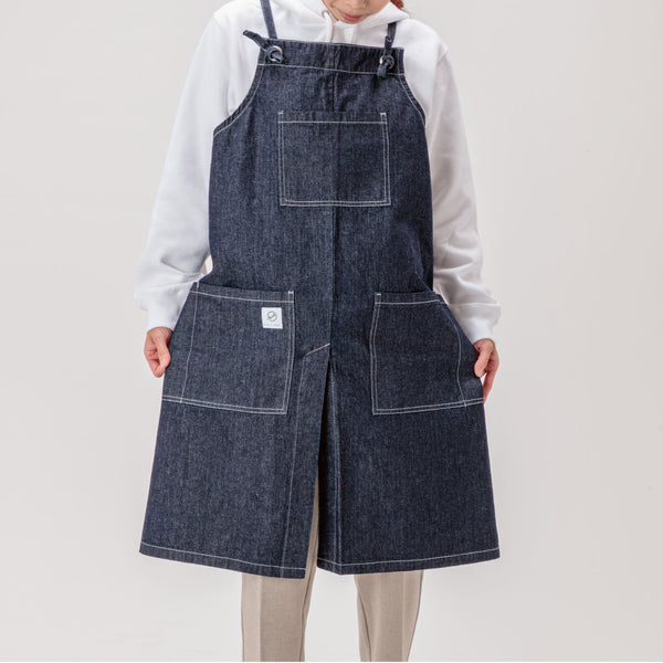 【完売/次回入荷未定】日本製デニムエプロン 倉敷ブルー 当店オリジナル - Peacetar Black Label