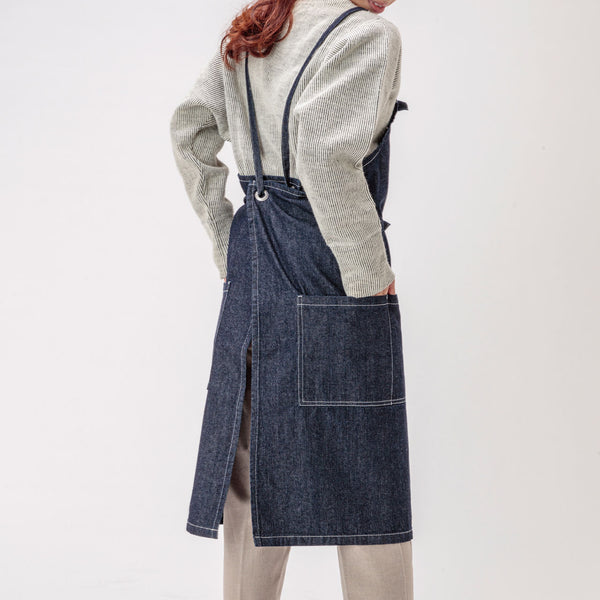 【完売/次回入荷未定】日本製デニムエプロン 倉敷ブルー 当店オリジナル - Peacetar Black Label