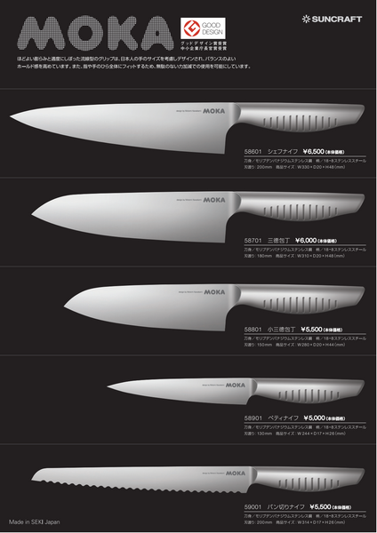 【送料無料】サンクラフト MOKA モカ 三徳包丁 18cm