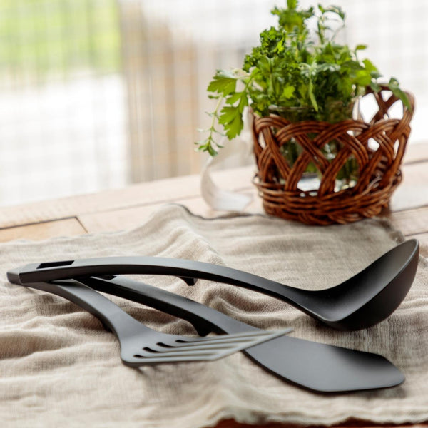 ピースターのキッチンツール 3種 レードル(お玉)・ターナー(フライ返し)・ヘラ Peacetar Black Label ブランド