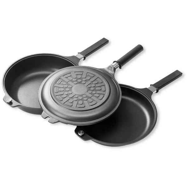 【ロングセラー】クッキングベーカー3点セット 両面焼き蓋付きフライパン【送料無料】