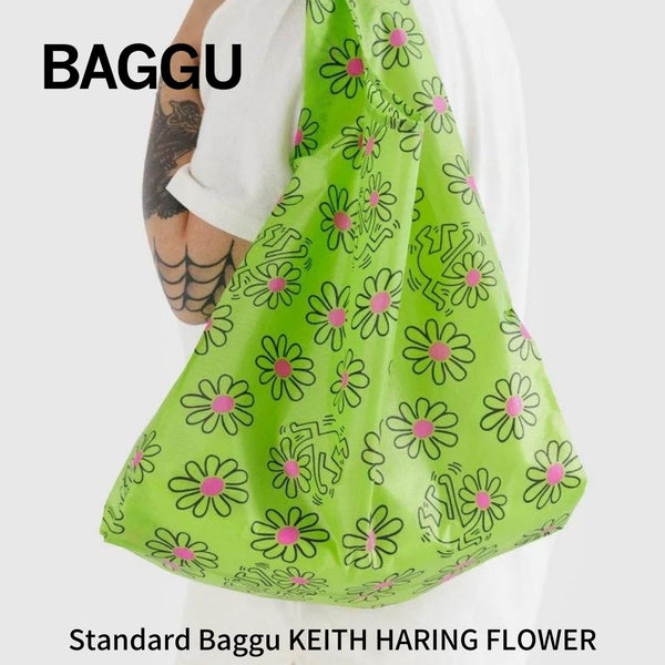 【メール便 送料無料】STANDARD BAGGU KEITH HARING FLOWER 2024SU