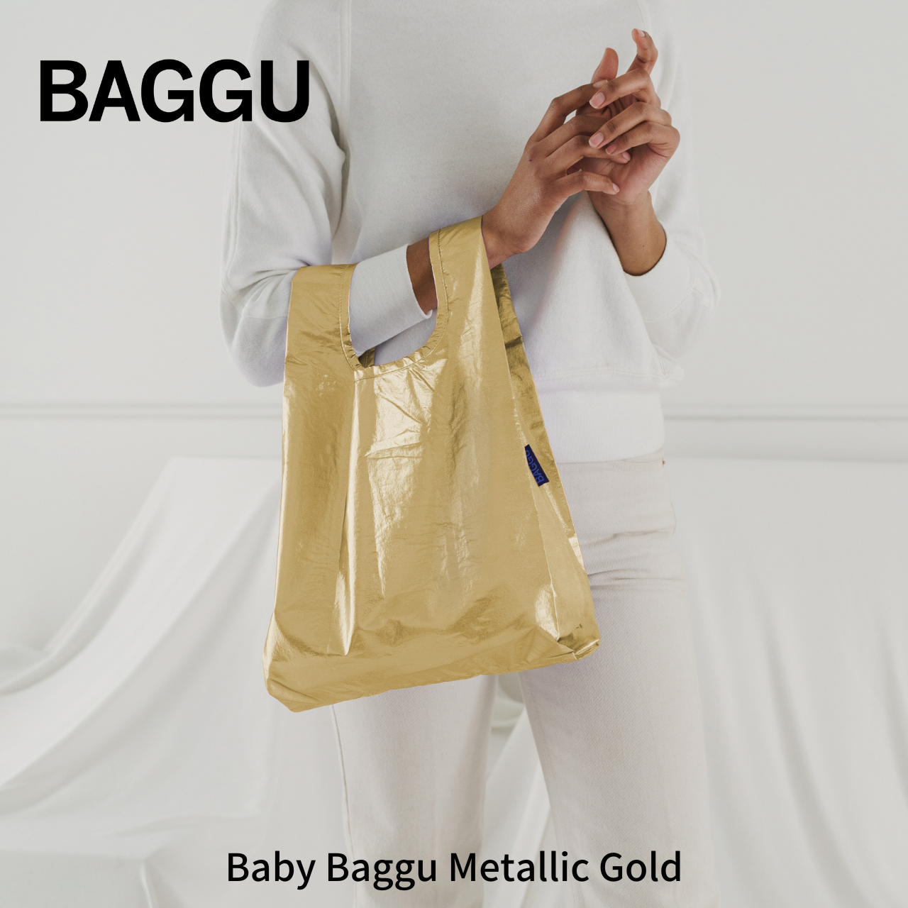 【メール便 送料無料】Baby BAGGU メタリックゴールド