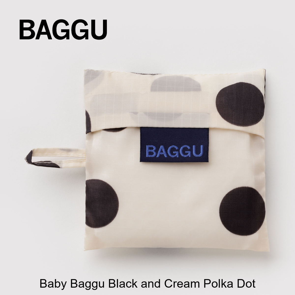 BABY BAGGU ブラックドット 収納ポーチ