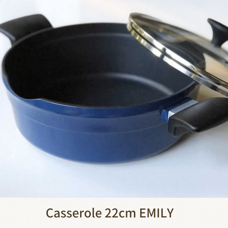 【完売】キャセロール22cm EMILY BASIC アルミ鋳物両手鍋 - 鍋・フライパン・キッチン用品と雑貨の専門店 『NABESTORE』