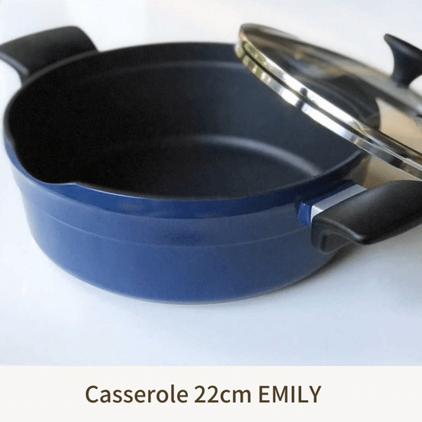 【完売】キャセロール22cm EMILY BASIC アルミ鋳物両手鍋